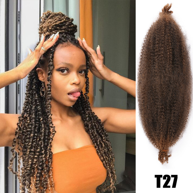 24 Zoll Caterpillar Kinky Marley Flechthaar Frühling AfroTwist Haar_voghion.com