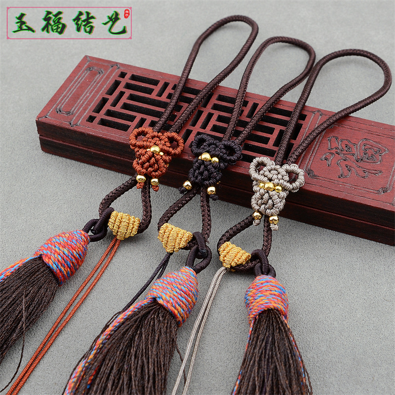 Handmade Braided Bear Lanyard Handle Piece Jewelry Rope Car Keychain Lost Hand Rope Bag Hanging Jewelry Braided Rope