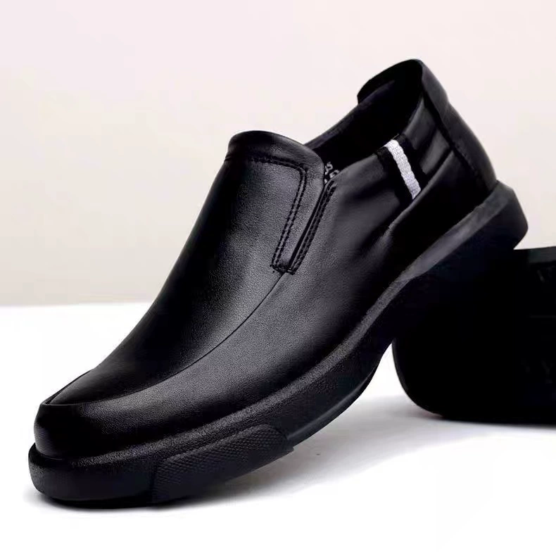 Мужские туфли из натуральной кожи для широкой стопы, из первого слоя воловьей кожи, осенний стиль, мягкая кожа, мягкая подошва, повседневные деловые туфли, мужские туфли на толстой подошве