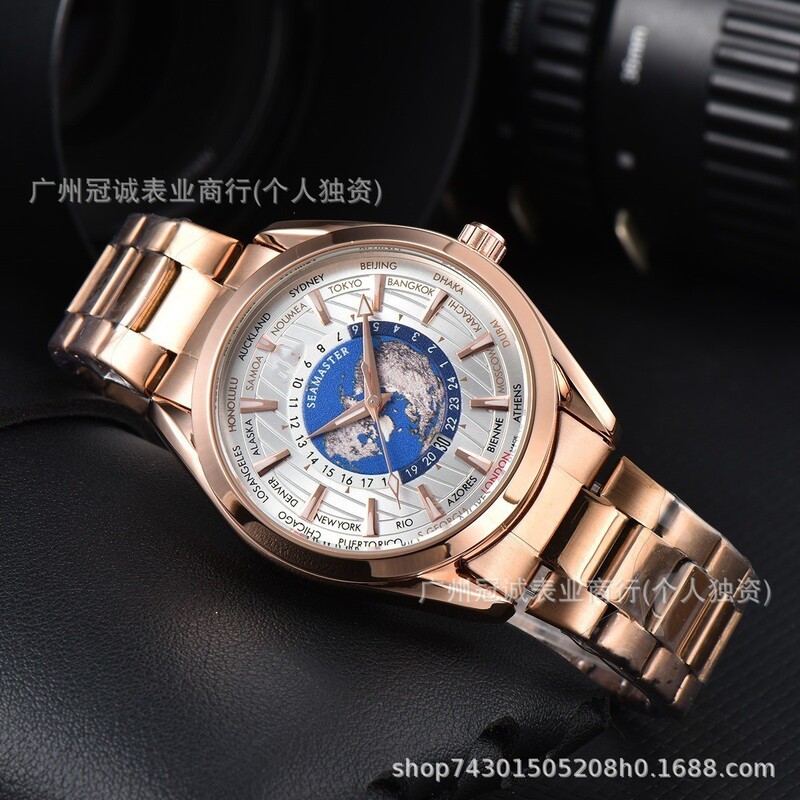 European-Style High-Quality Men's Watches, Hot-Selling Models for Foreign Trade, Three-Hand Quartz Watches with Silicone Straps, Wholesale from Manufacturers