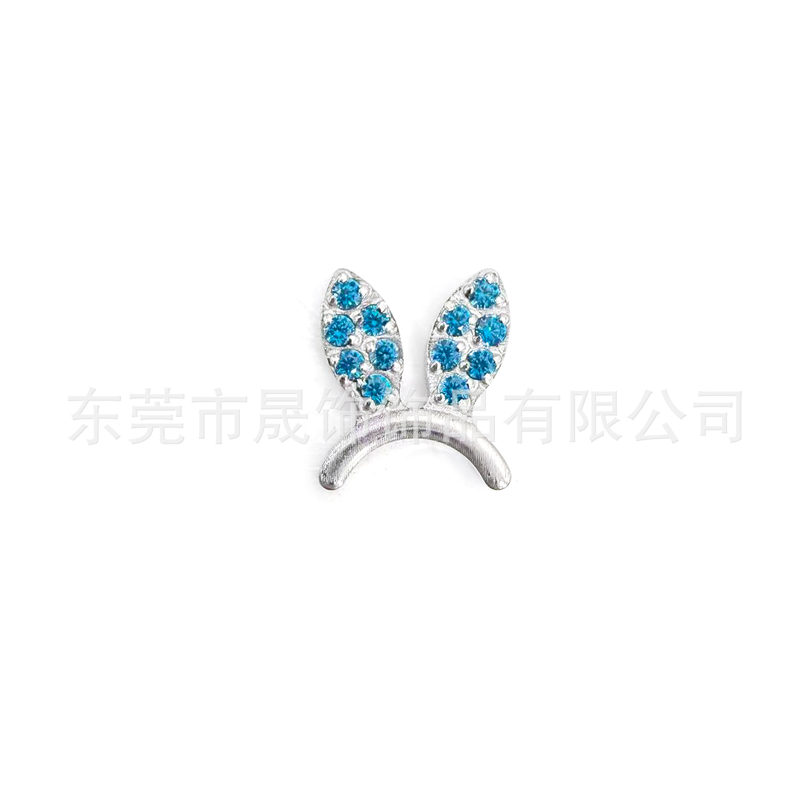 F136 Titanium Alloy 可爱兔 Ear 朵 Ear Stud Studded 5A Cubic Zirconia Helix Cartilage Stud G23 Titanium Internal Thread Piercing Jewelry