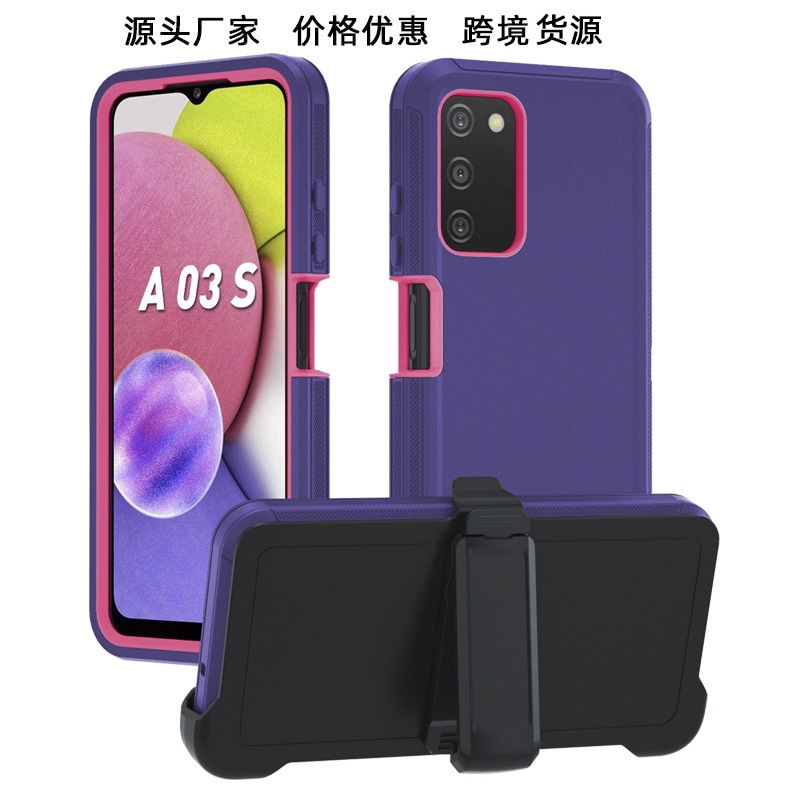 For Samsung A03S three-in-one mobile phone protective case A04S drop-proof mobile phone case A02S all-inclusive three-proof mobile phone case