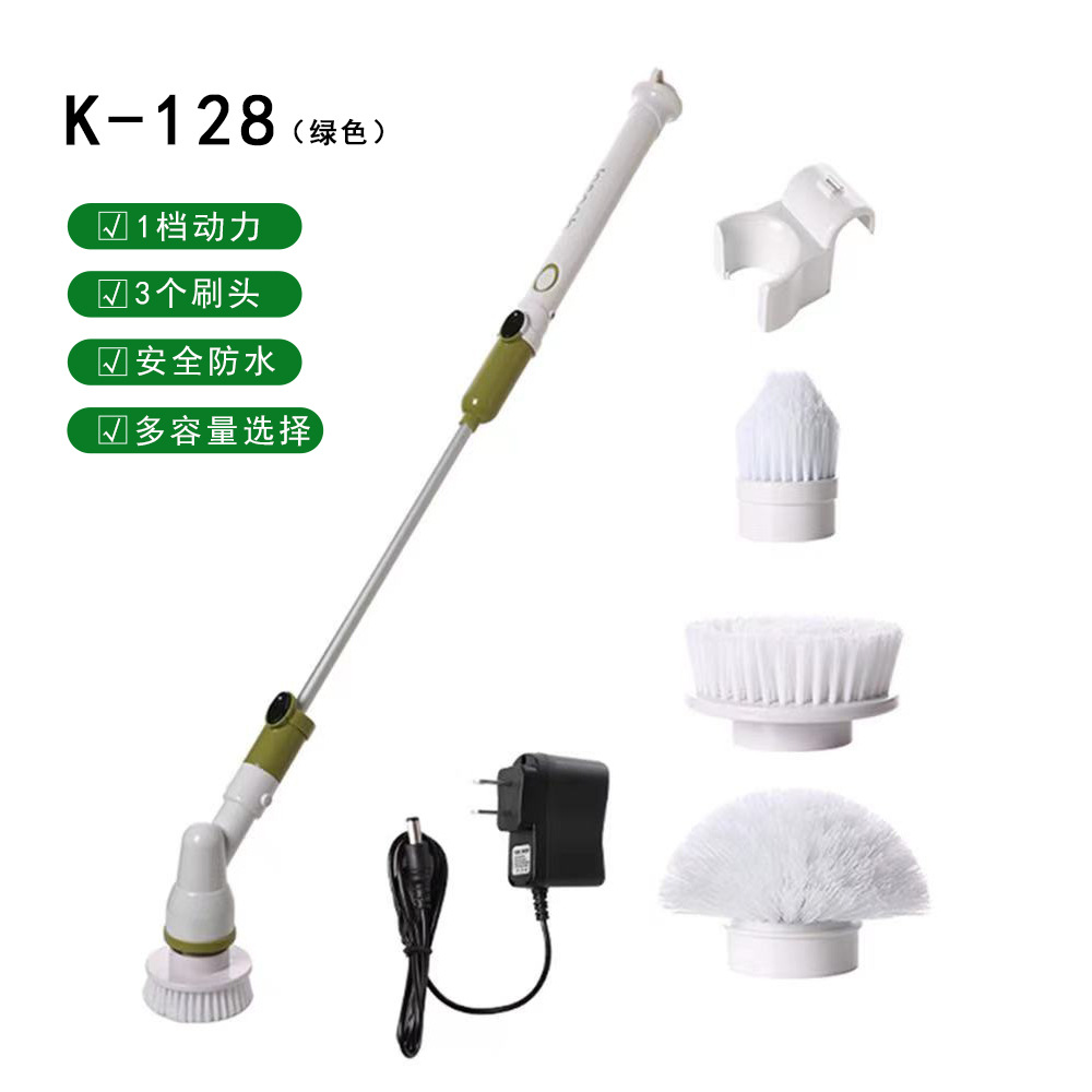 Cepillo de limpieza eléctrica inalámbrica cepillo de piso de mango largo cepillo de piso cargador de baño doméstico trapeador cepillo de inodoro limpieza de cocina