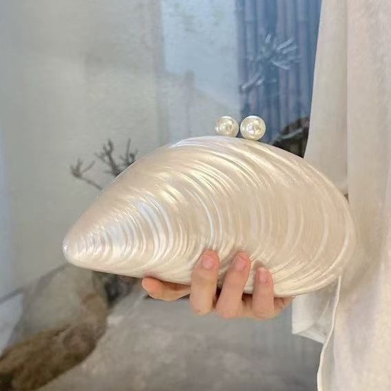 Women's New Acrylic Pressed Evening Bag - Single Shoulder Crossbody Wedding Banquet Clutch Chain Bag - Thumbnail 4
