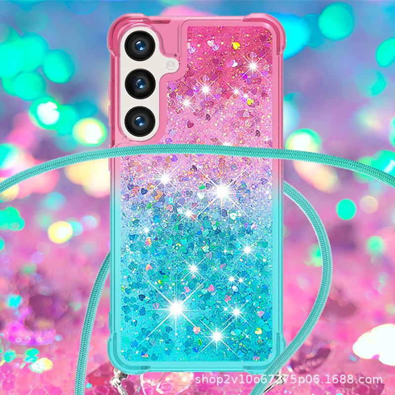 Anti-Fall Quicksand Suitable for Lg Velvet 4G5G-G9 Lanyard Mobile Phone Case Gradient Protective Cover Cross-Border Anti-Fall K71