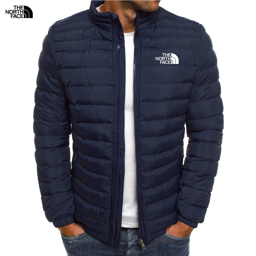 Chaqueta acolchada de algodón con cuello alto para hombre de invierno transfronterizo, cárdigan con cremallera, chaqueta acolchada de plumas, chaqueta acolchada de algodón de gran tamaño casual, chaqueta acolchada cálida