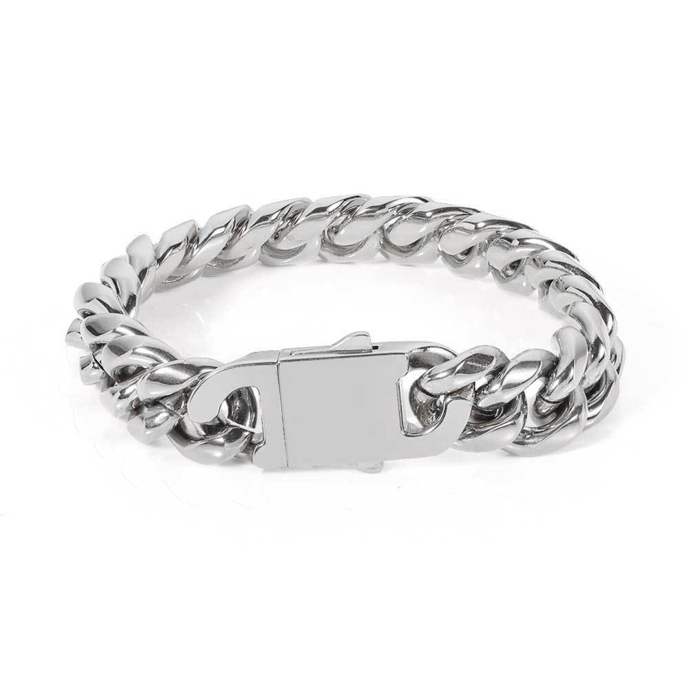 Plating Design Hip-Hop Geometric Stainless Steel Plating Men'S Bracelets