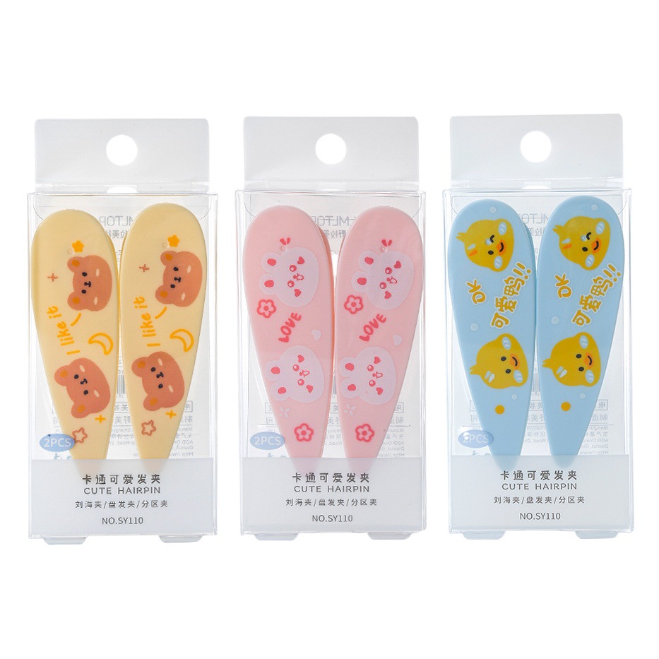 Lmltop dibujos animados flequillos horquilla pico roto horquilla flequillos partición updo posicionamiento Clip 2 embalaje fábrica carga