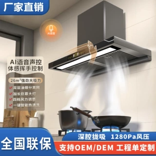 抽油烟机顶吸式家用直流变频大吸力T型油烟分离欧式厂家现货批发