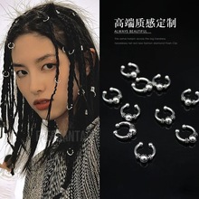 环扣牛仔甜酷编发发饰辣妹写真朋克个性金属小辫子发扣圆圈头饰