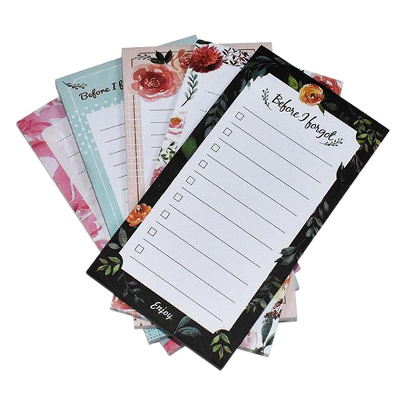 Libro de notas magnético n veces refrigerador pegatina papel de nota 50 páginas tearable nota mensaje nota