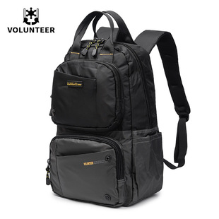 Casual Backpack Men's Large Capacity Canvas Travel Bag Men's Computer Bag College Student Schoolbag Trendy Outdoor Backpack
