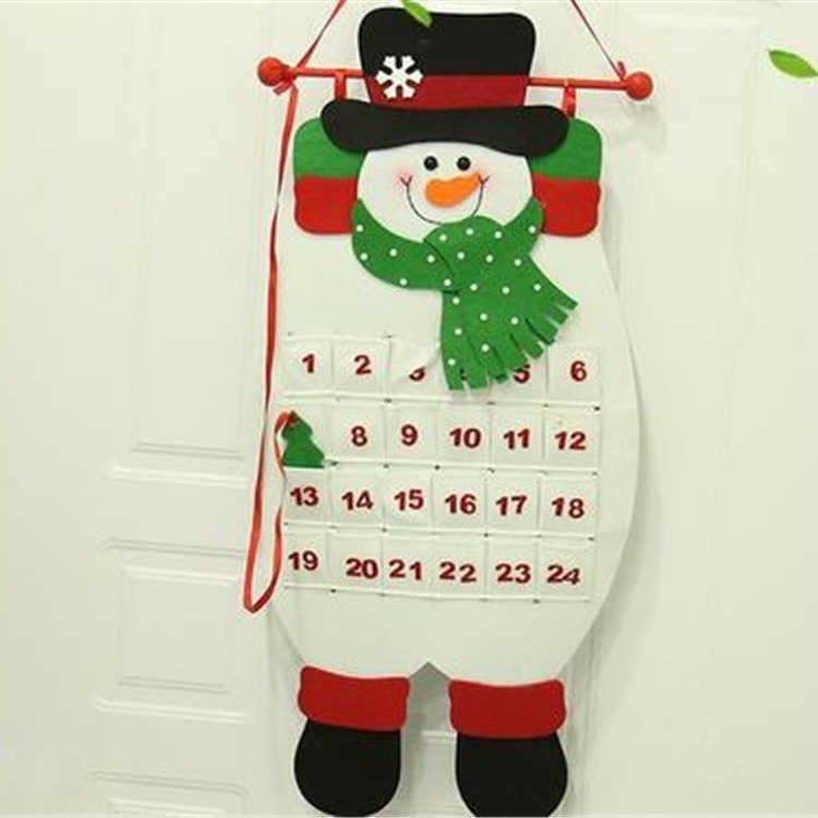 メーカー供給フェルトクリスマスツリーサンタクロースカレンダースタイルクリスマスペンダントカウントダウン装飾用品キャンディー|undefined