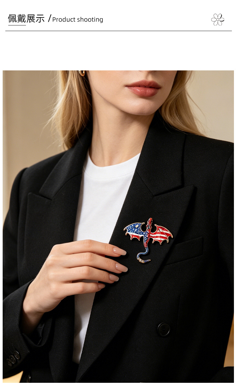 Eco-friendly material multi-color dragon brooch, 8 styles of enamel pins, fantasy Chinese style, dark fantasy, versatile collectible badge