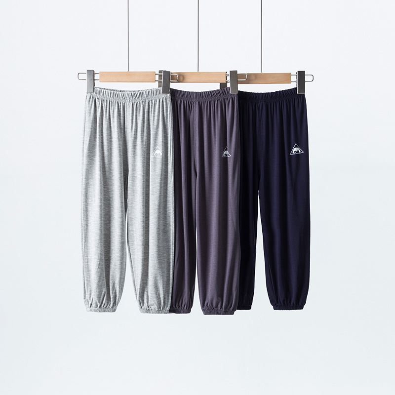 Children's Spring and Summer Modal Breathable Loose Anti-mosquito Pants for Boys and Girls Baby's Casual Sports Pants Harlan Pants with Legs