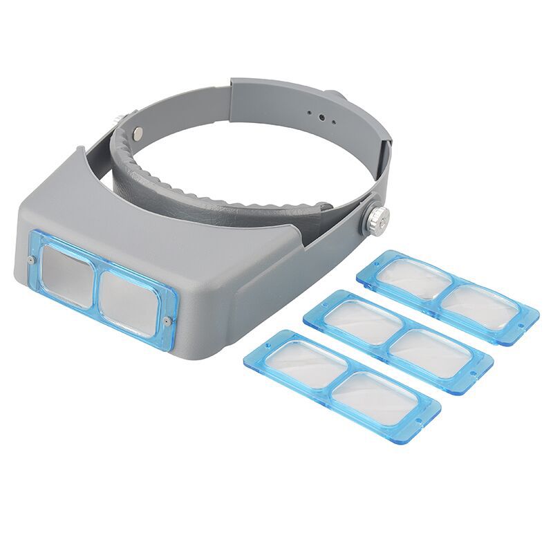 头戴四种倍数电子工业维修电操作放大镜光学玻璃镜片看书刺绣鉴定