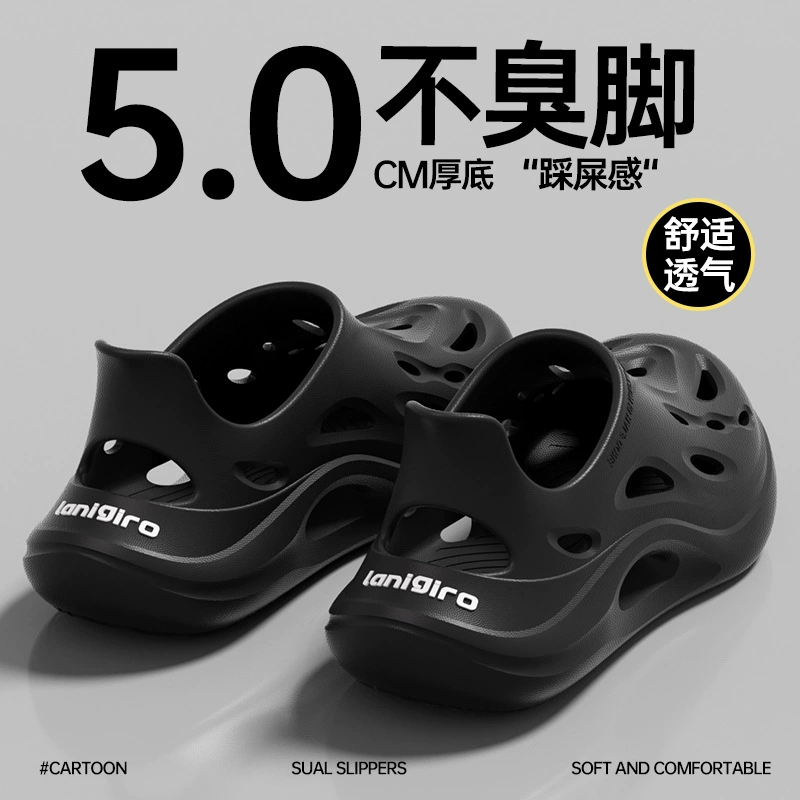 Мужские сандалии, пляжная обувь, летние женские тапочки на толстой подошве, тапочки из ЭВА для уличной одежды, тапочки для уличной одежды.