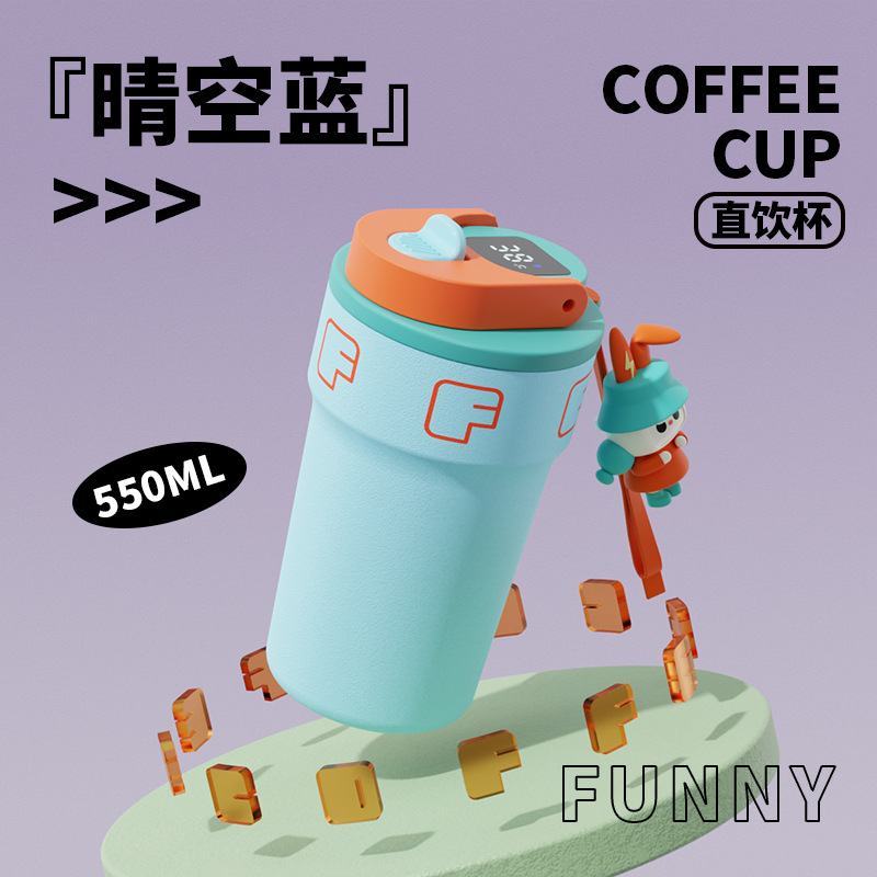 Nuevo 316 de alta apariencia de doble capa de vacío taza de café creativo taza de agua del coche portátil de acero inoxidable taza de vacío para las niñas