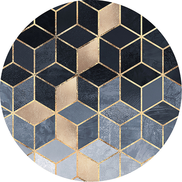 印花圆形地毯,客厅地毯,简约地毯