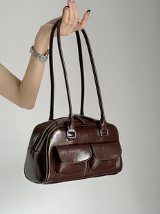 Retro purse, capacious design shoulder bag, South Korea
