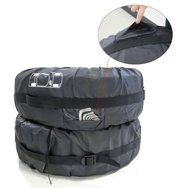 Factory Direct Sale 210D Oxford Cloth Adjustable Car Tire Cover Snow Cover Wheel Hub Spare Tire Sun Protection Dust Cover