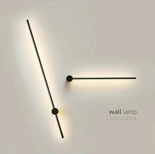 Minimalist line bedside wall lamp creative corridor living room bedroom long wall lamp light luxury indoor simple atmosphere lamps