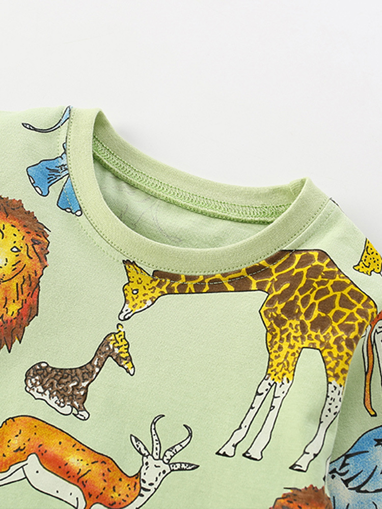 Spot malwee traje para niños otoño nuevo estilo pantalones de manga larga traje de dos piezas de impresión casual para niños pequeños y medianos europeos y americanos