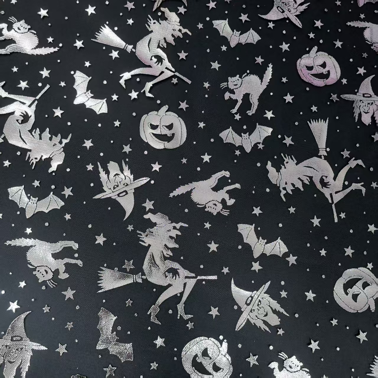 跨境热销万圣节扫把巫婆南瓜蝙蝠星星烫金网纱场景布置蓬蓬裙网纱