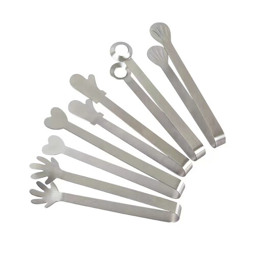 Stainless steel ice clip food clip mini palm shape tea cup clip bread cube sugar ice cube clip