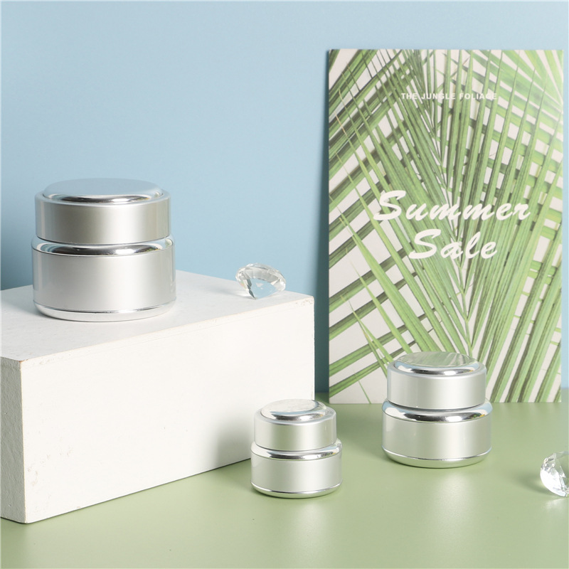 电化铝膏霜瓶银色眼霜瓶膏霜瓶罐 多规格眼影盒化妆品模制瓶批发