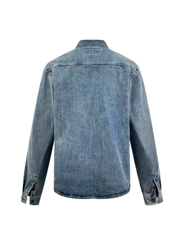Dujia バージョン既製高品質 SLP ホーム新しいロゴ刺繍デニムジャケットルーズバージョン男性と女性のための同じスタイル|undefined