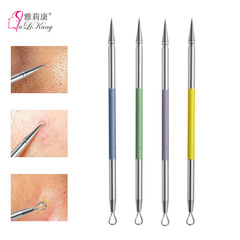 Set of new stainless steel pimple needles for squeezing, picking, blackhead removal, and cell exfoliation