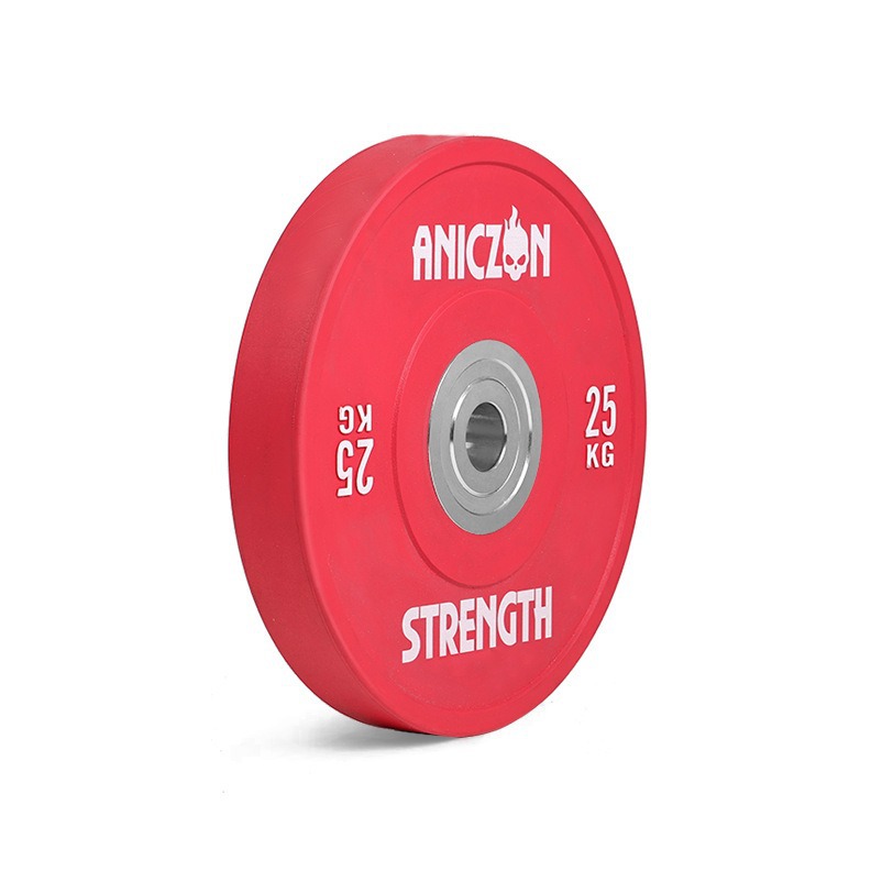Barbell competitiva PU color envoltura barbell gimnasio fuerza comercial mano agarrar barbell volador profesional