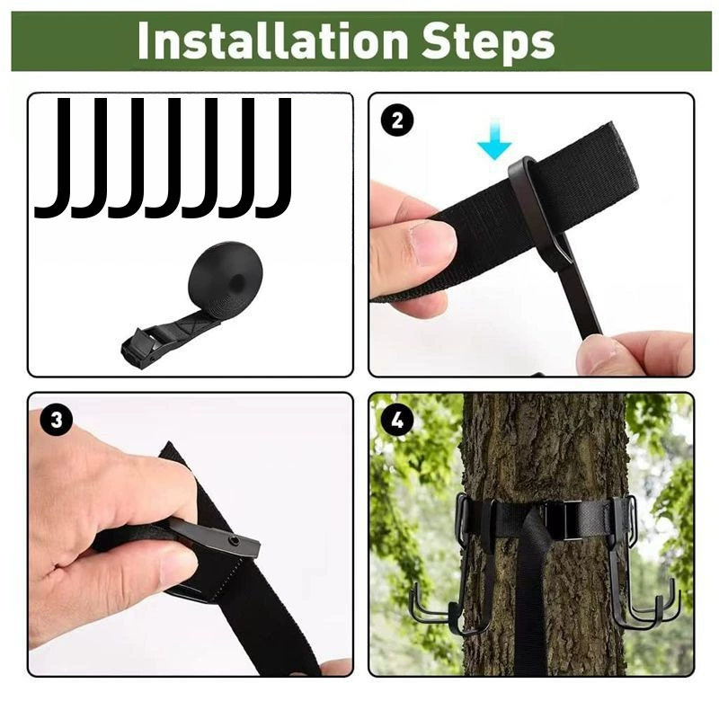 Cross -border hot -selling trees hunting and linked outdoor tree frame Equipped hunting woven hook hook camping hike suspension