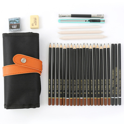 28-piece sketching set, 40-piece drawing pencil set, 2H-8B special pencil for art painting, cross-border wholesale