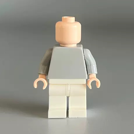 Body minifigure-light gray upper and white lower