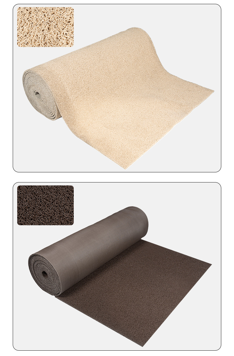 Universal Pvc Car Floor Mats, Encrypted Flat-Bottomed Wire Loop Roll Material, Can Be Cut, Non-Slip, Thickened, Waterproof Mats for Cross-Border Sales
