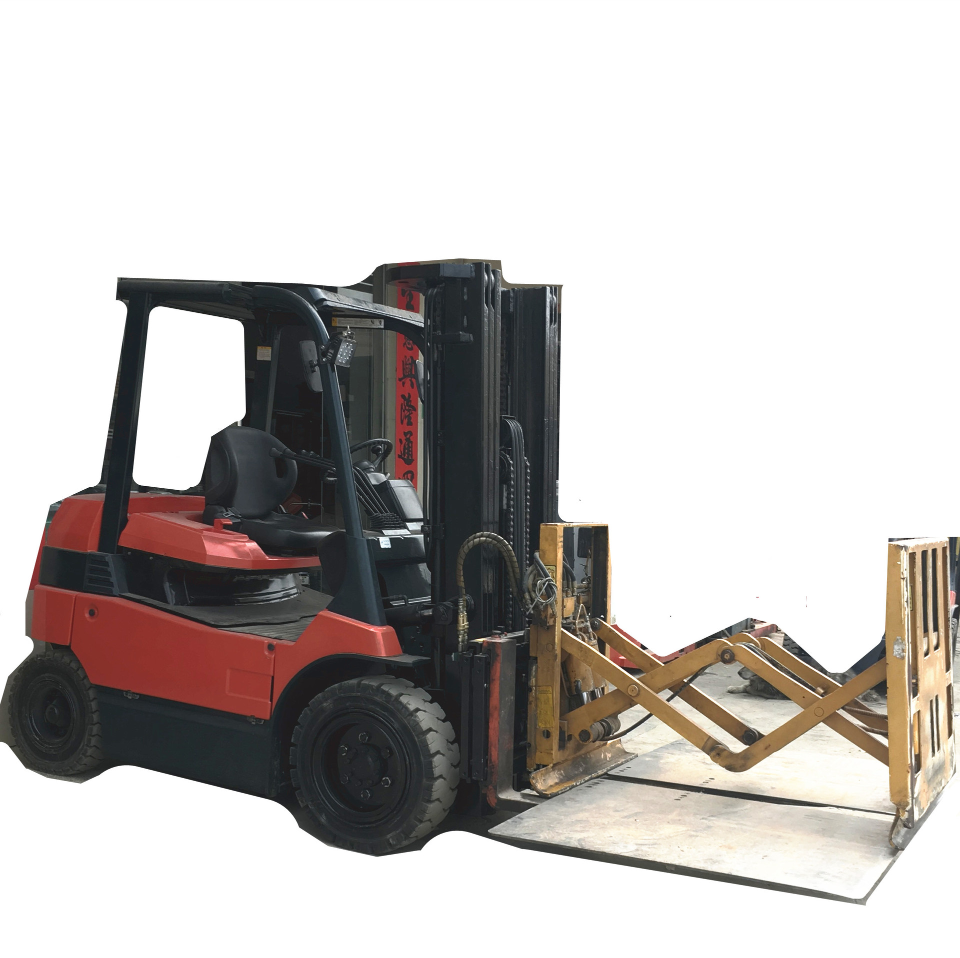 3吨丰田电动叉车配推拉器出租 三节自由提升门架升高5米叉车出租