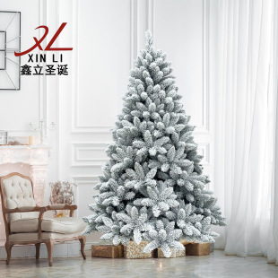 Pvc Snowflake Tree Flocking Christmas Tree High-End Encryption Mall Hotel Lobby Home Decoration Christmas Decorations
