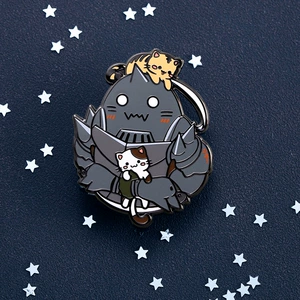New Anime alvons and Kitten cute brooch steel alchemist Edward pin enamel badge