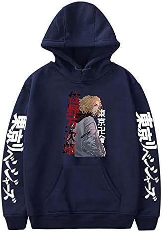Unisex Anime Tokyo Hoodie Manjiro Sano Printing Long