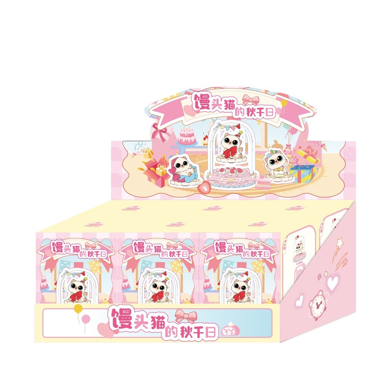小红书同款热卖手办馒头猫的秋千日盲盒创意猫咪桌面摇摇摆件批发|undefined