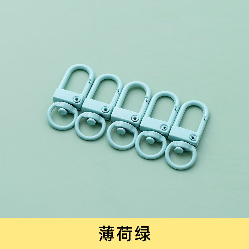 塗装カラー犬ボタン金属アクセサリー金物部品diyU型ドアボタン回転キーホルダー合金バッグボタン|undefined