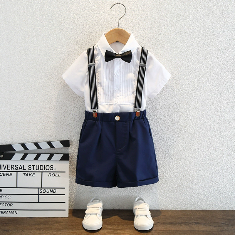 Children's flower boy costume, summer piano performance costume, dress, British style