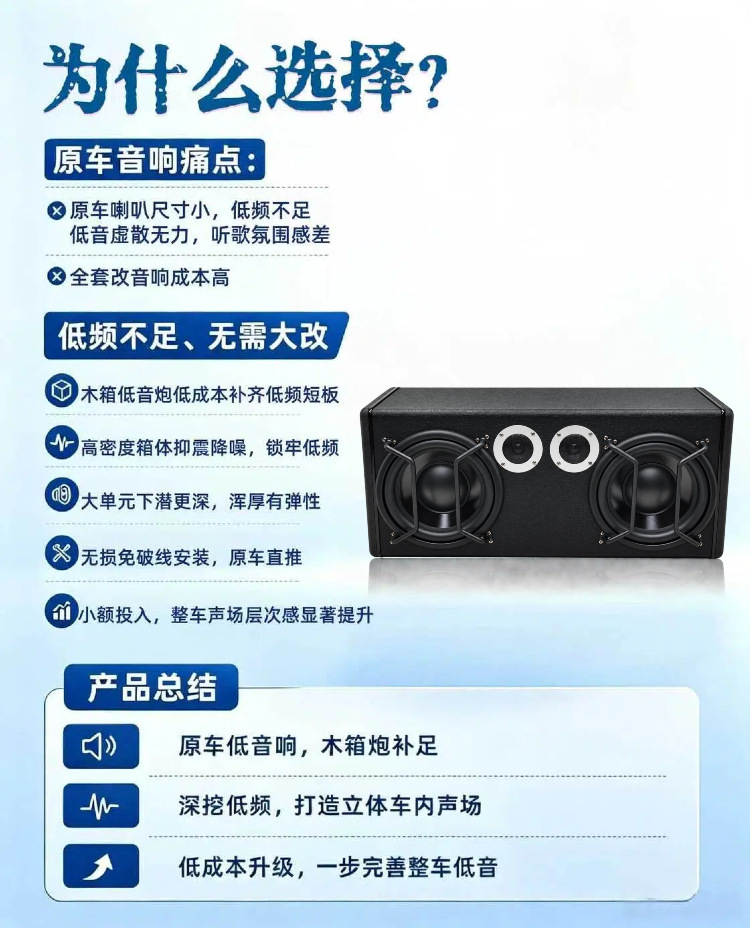 Source Factory 8inch 10inch Dual Bass Dual Treble Car Subwoofer Active Car Audio High Power Wholesale