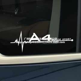 适用于audi奥迪汽车装饰贴纸 车窗贴A4 B6 A3 A5 A7 A8 Q2 Q3 Q5