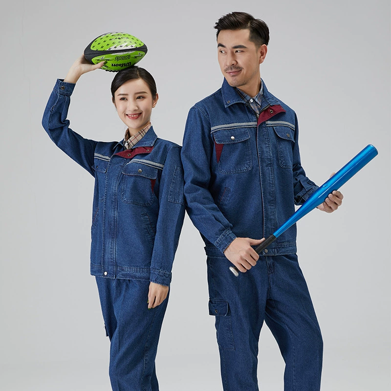 Костюм рабочей одежды сварщика Мужская осенне-зимняя утолщенная Механическая джинсовая ткань Охрана труда Инструменты для одежды Ремонт автомобилей Электросварочный аппарат Ремонт одежды Изготовление на заказ