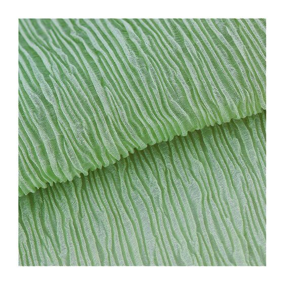Japanese and Korean-style pleated chiffon texture wave pleated pleated fabric headscarf headdress thick stripe Hanfu pleated skirt fabric