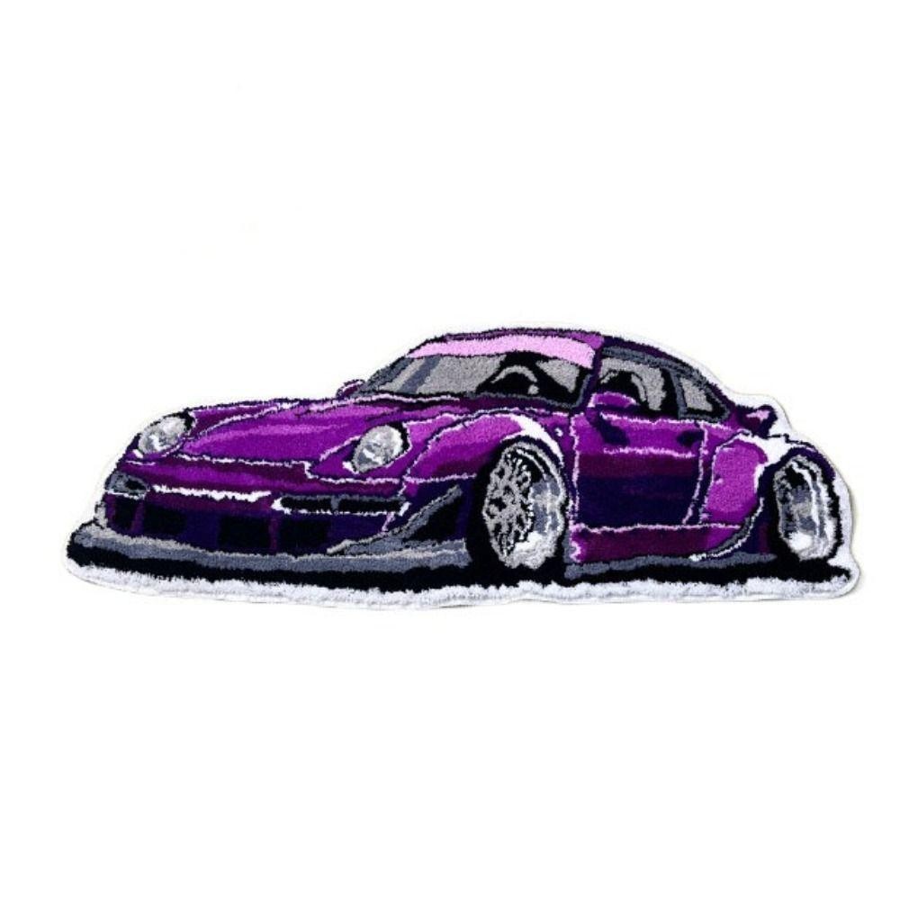 Cartoon Car-Shaped Carpet, Bathroom Water-Absorbent Non-Slip Floor Mat, Home Bedroom Decorative Floor Mat, Stain-Resistant Plush Carpet