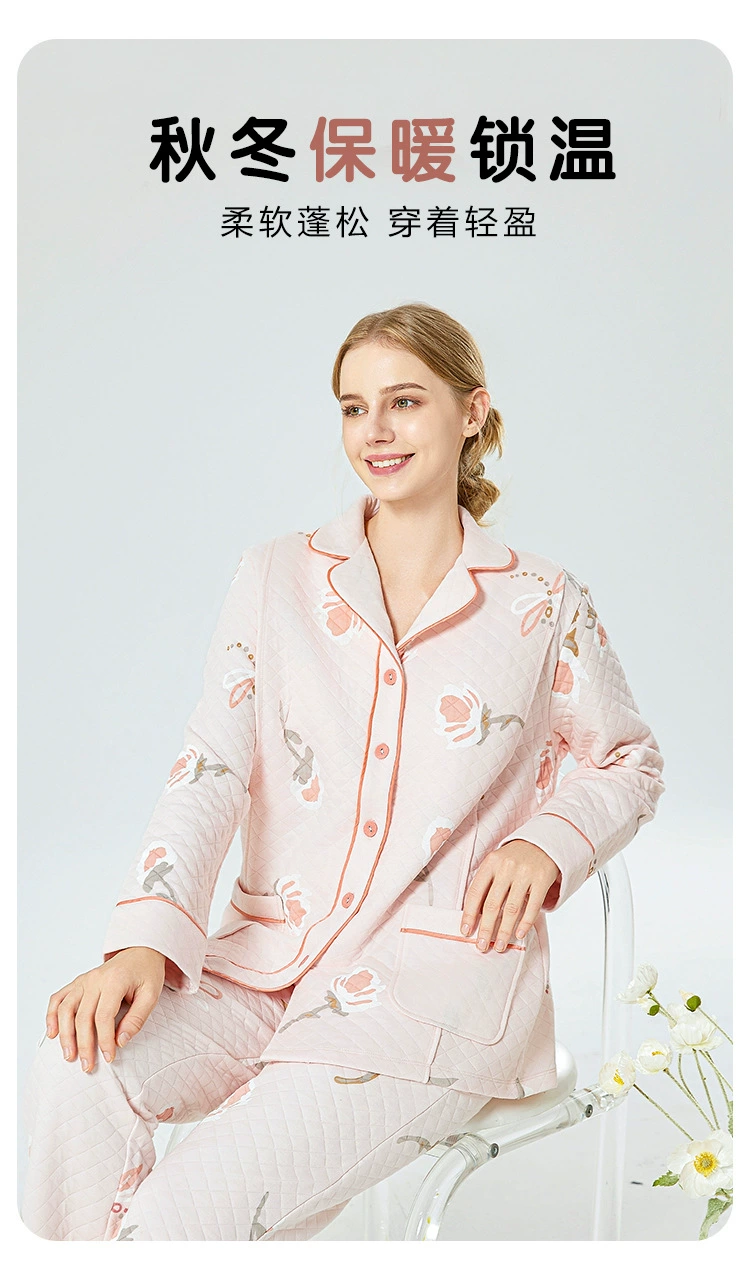 Pijama de maternity con estampado de estrellas en rosa
